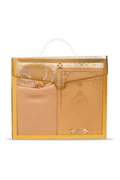 Hayrat Neşriyat Şal + Seccade + Tesbih + Kuran Hediye Seti (Çanta Boy, Asetat...