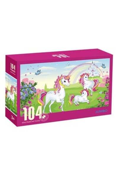Trefl Puzzle 3 Unicorns Rainbow Castle (104 pieces)