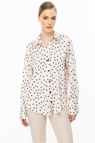 ON Minimalist Striped Oversized Long Sleeve Satin Women's Shirt