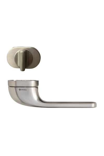 System Lokı Rozetli Kapı Kolu Nikel Saten Mat Renk Wc Mandallı Rozet