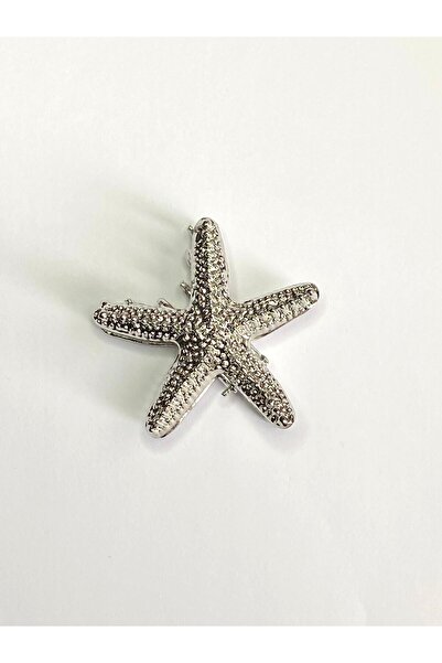 cityvision Silver Color Starfish Shaped 6 cm Metal Hair Clip – Elegant and Stylish Hair Accessory