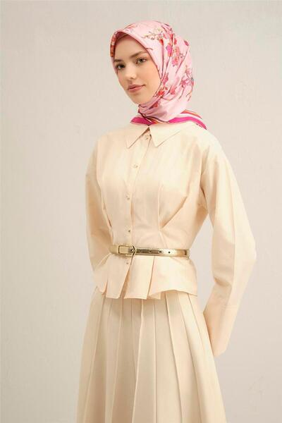 Armine Tivil Silk Scarf 9316-50 Pink Mixed Pattern