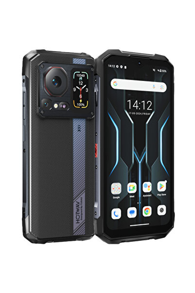 HOTWAV Cyber 16 Pro Rugged Phone, 4G, 512GB, Dual Touch Screens,108MP, NFC, Android 15, Black