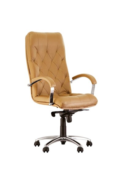 Ergonica Scaun directorial HAVANA, piele naturală ocru