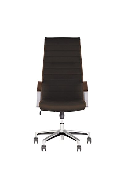 Ergonica Scaun directorial, piele ecologică maro închis