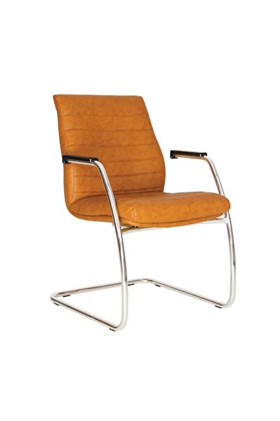 Ergonica Scaun de conferință IMIS CF, piele ecologică maro deschis