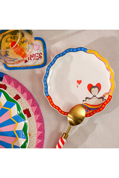 Zsa Zsa Zsu Luohu Porselen Pasta Tabağı 19x19x2 Cm Renkli