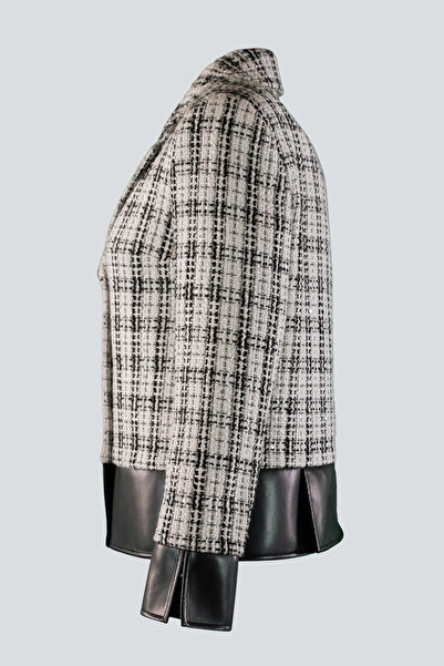 IDYL Two Colored Leather Detail Jacket