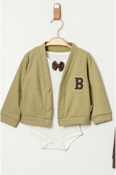 Chicsy Baby Baby Boy Bow Tie and Bodysuit 3-Piece Transitional Set