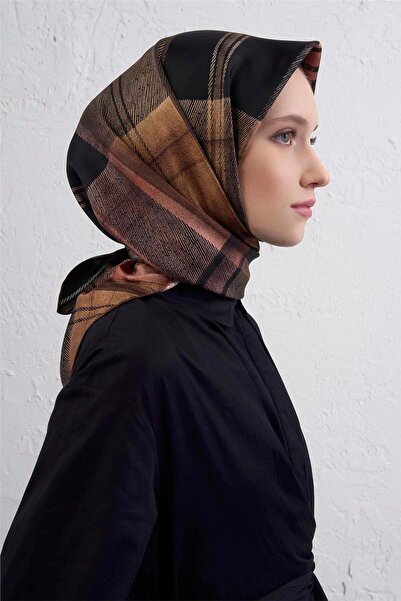 Armine cu imprimeu geometric Eșarfă Pură mătase Twill 9424D 83