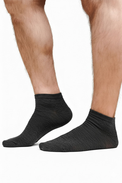 HRN Textile 6 Pack Men's Bamboo Booties Socks
