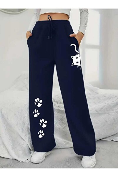 Le Vion Pantaloni de trening supradimensionați, unisex, largi, imprimați, cu ...