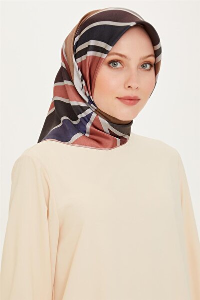 Armine بنقشة هندسية Twill Pure حرير وشاح 9232D 85