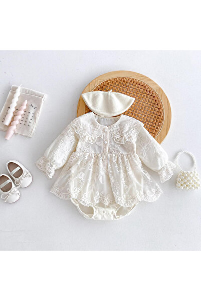 nannie Rochie elegantă crem pentru fete Lavinia - 9-12 luni