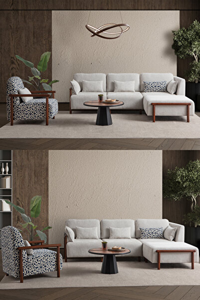 Eymense Soft Dinlenme Köşe Berjer Takımı Sağ Köşe