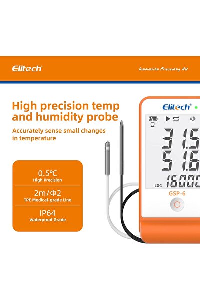 Generic Elitech Digital Temperature & Humidity Data Logger GSP-6 (5-Pack)