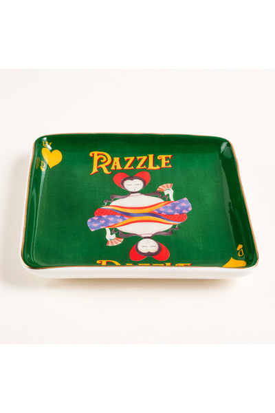 Zsa Zsa Zsu Luohu Porselen Tabak 12x12x2 Cm Yeşil