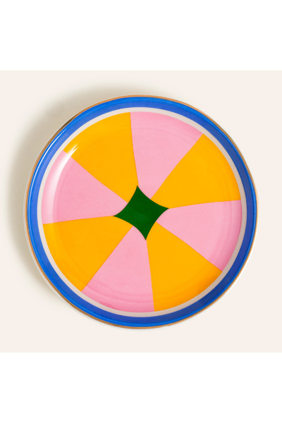 Zsa Zsa Zsu Luohu Porselen Tabak 10x10x1 Cm Renkli