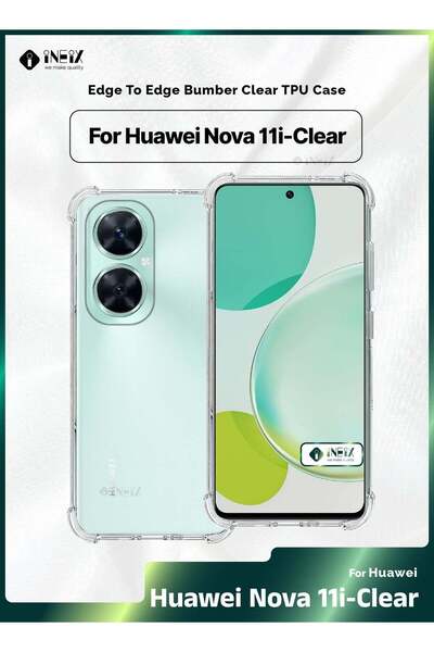ineix جراب TPU متين من الحافة إلى الحافة لهاتف Huawei Nova 11i