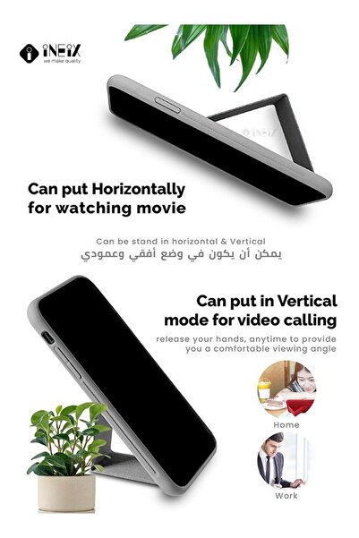 ineix 3-in-1 Magnetic Wrist Strap Hand Grip with Stand Case Cover for Huawei Nova 10