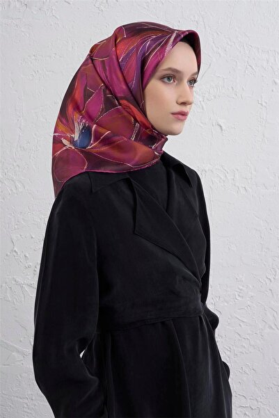 Armine Floral Print Pure Silk Twill Scarf 9406D 51