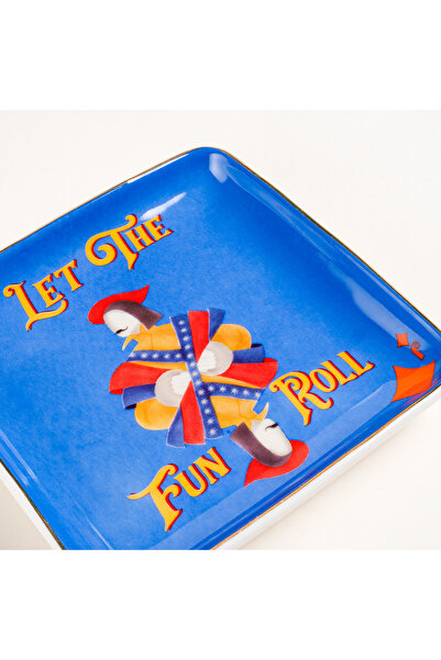 Zsa Zsa Zsu Luohu Porselen Tabak 12x12x2 Cm Mavi