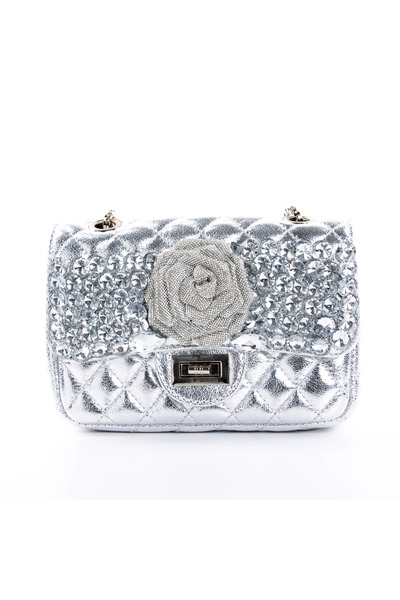 mei Τσάντα χειρός BZ187 Ασημί