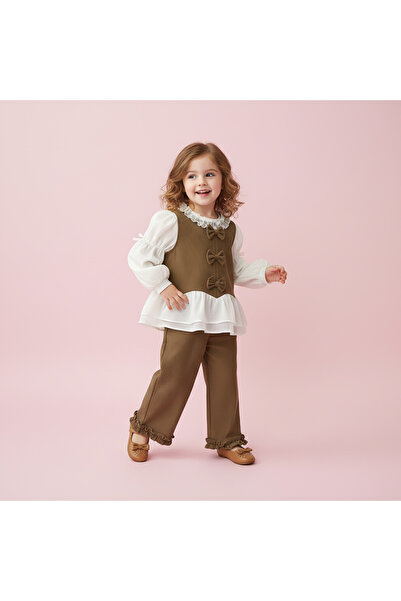 nannie Delia 3-Piece Brown Girls' Outfit - 2-3 Years