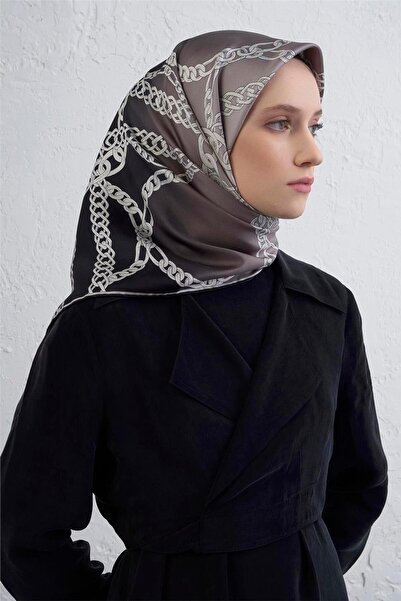 Armine Geometric Pattern Pure Silk Twill Scarf 9427D 82