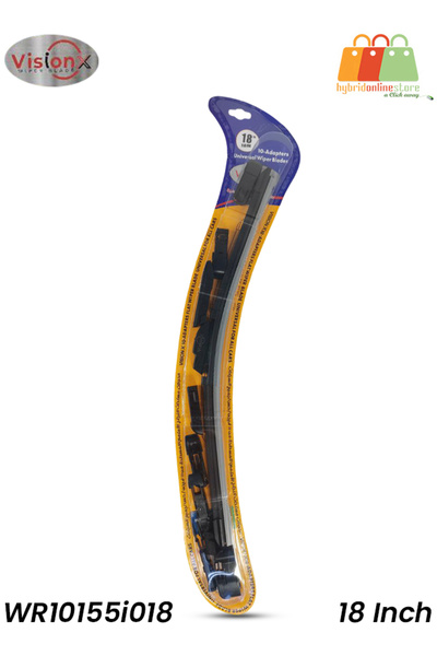 visionX WR10155i018 شفرة مساحات سيارة عالمية مقاس 18 بوصة مع 10 محولات - متوا...