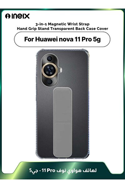ineix 3-in-1 Magnetic Wrist Strap Hand Grip Stand Cover for Huawei Nova 11 Pro