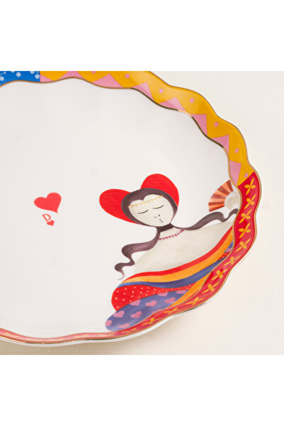 Zsa Zsa Zsu Luohu Porselen Pasta Tabağı 19x19x2 Cm Renkli