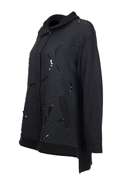 Gala-Xi Plus Size Sequin Detailed Embroidered Jacket