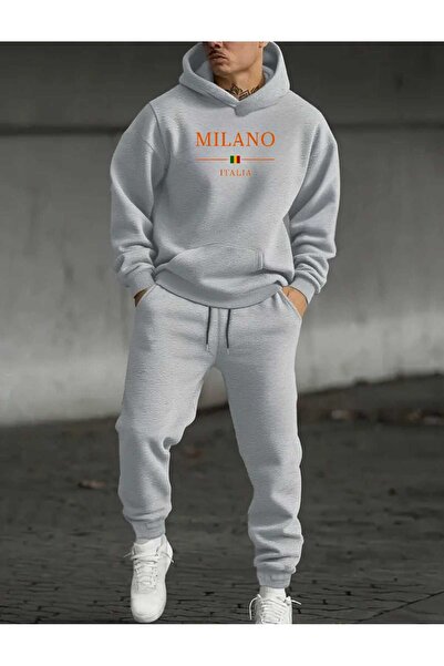 tkn your style Milano Alt Top Trend Hooded Sweatshirt with Fashion Print Design