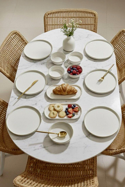 Kitchen Life Gold Gilded Breakfast Set Caotic Gold - Luxury Breakfast Presentation Set Plate