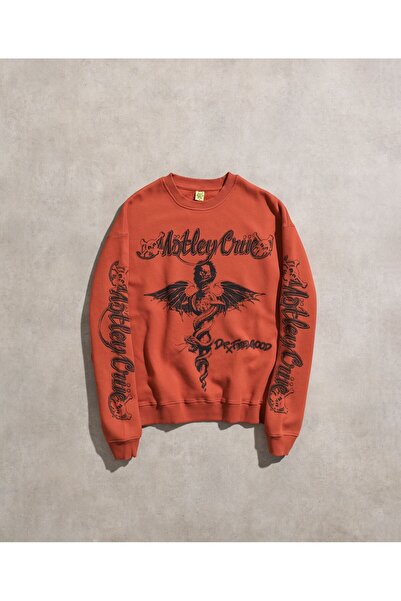 Overdrive Vintage φούτερ Mötley Crüe Dr. Feelgood πορτοκαλί με 3 κλωστές