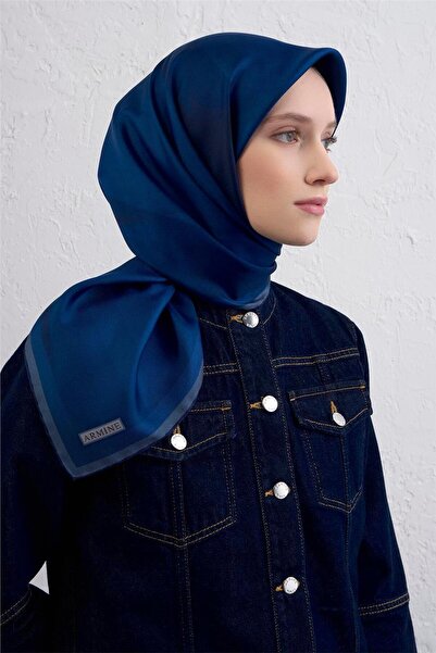 Armine Κασκόλ από καθαρό μεταξωτό τουίλ με γεωμετρικό σχέδιο 9402D 83