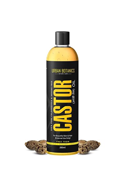 UrbanBotanics زيت الخروع المعصور على البارد لنمو الشعر والعناية بالبشرة - درج...