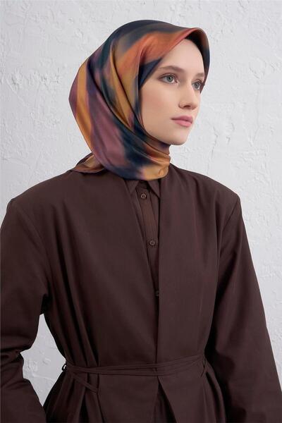 Armine cu imprimeu abstract Eșarfă Pură mătase Twill 9436D 82