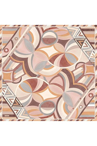 Armine Tivil Silk Scarf 9336-36 Salmon Mixed Pattern