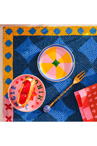 Zsa Zsa Zsu Luohu Porselen Tabak 10x10x1 Cm Renkli