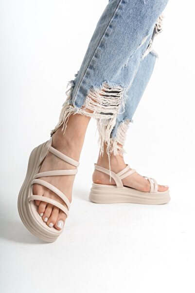 FEMME Γυναικεία παπούτσια με λουράκι Agra με σφήνα σόλα με λουράκι στην πλάτη