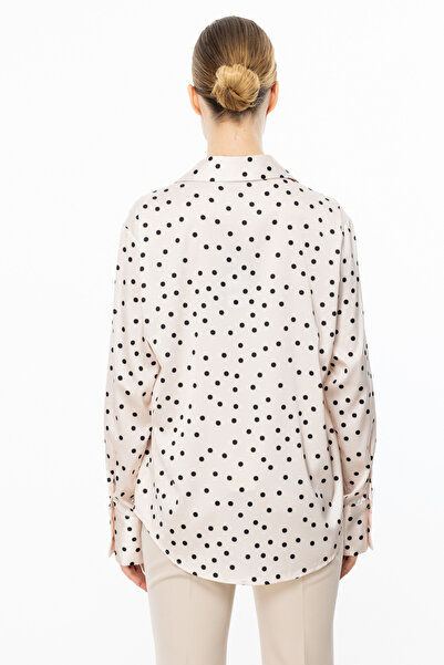 ON Minimalist Striped Oversized Long Sleeve Satin Women's Shirt