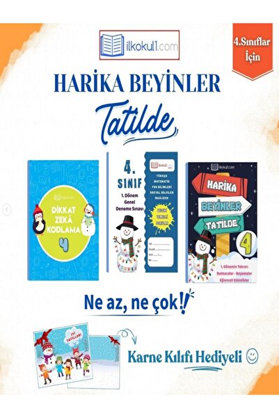 ilkokul1 Yayınları 4. Sınıf Harika Beyinler Tatilde Seti
