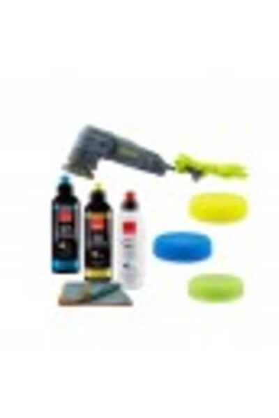 Titan TDA75 Polish Machine Set with Rupes 3-Step Polishes and Pads, 250 ml