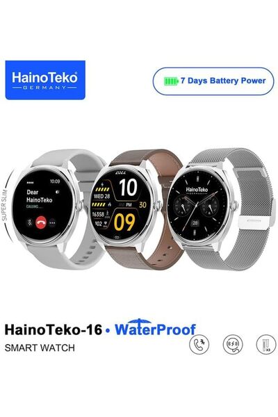 HAINOTEKO -16 Ultra Slim Smart Watch with AMOLED Display (Silver)