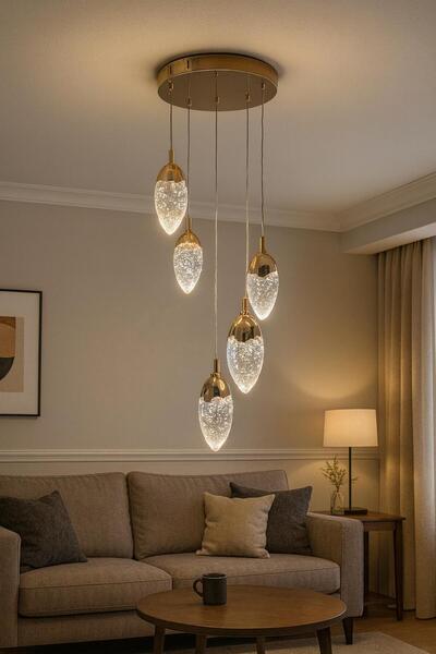 FERLUCE AVİZE KRISTAL MODERN AVİZE 1005-5