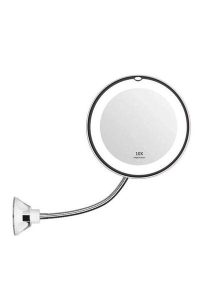 MANDU Flexible cosmetic mirror with LED and 10x magnification