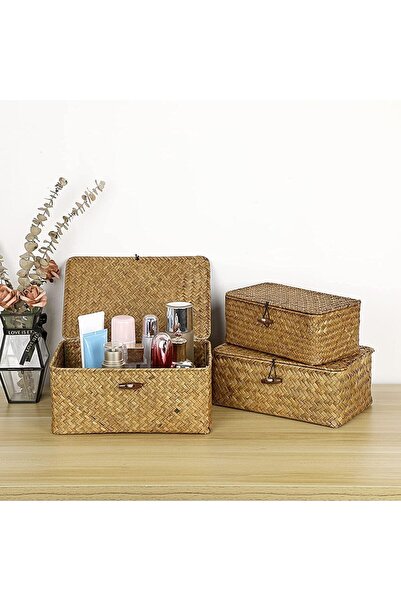 genric صناديق تخزين الأعشاب البحرية من OneDcor مع أغطية (مجموعة من 3) - سلال ...