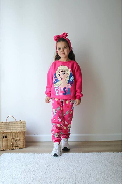 jeliboomkidswear طقم بناتي مطبوع مكون من قطعتين